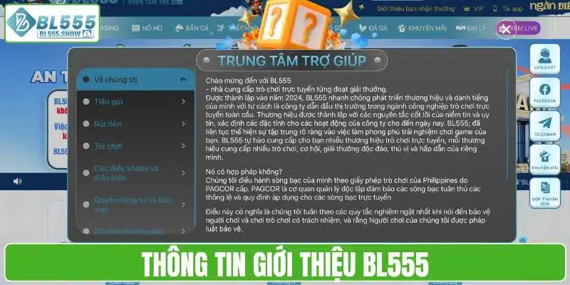 Thông tin giới thiệu về BL555